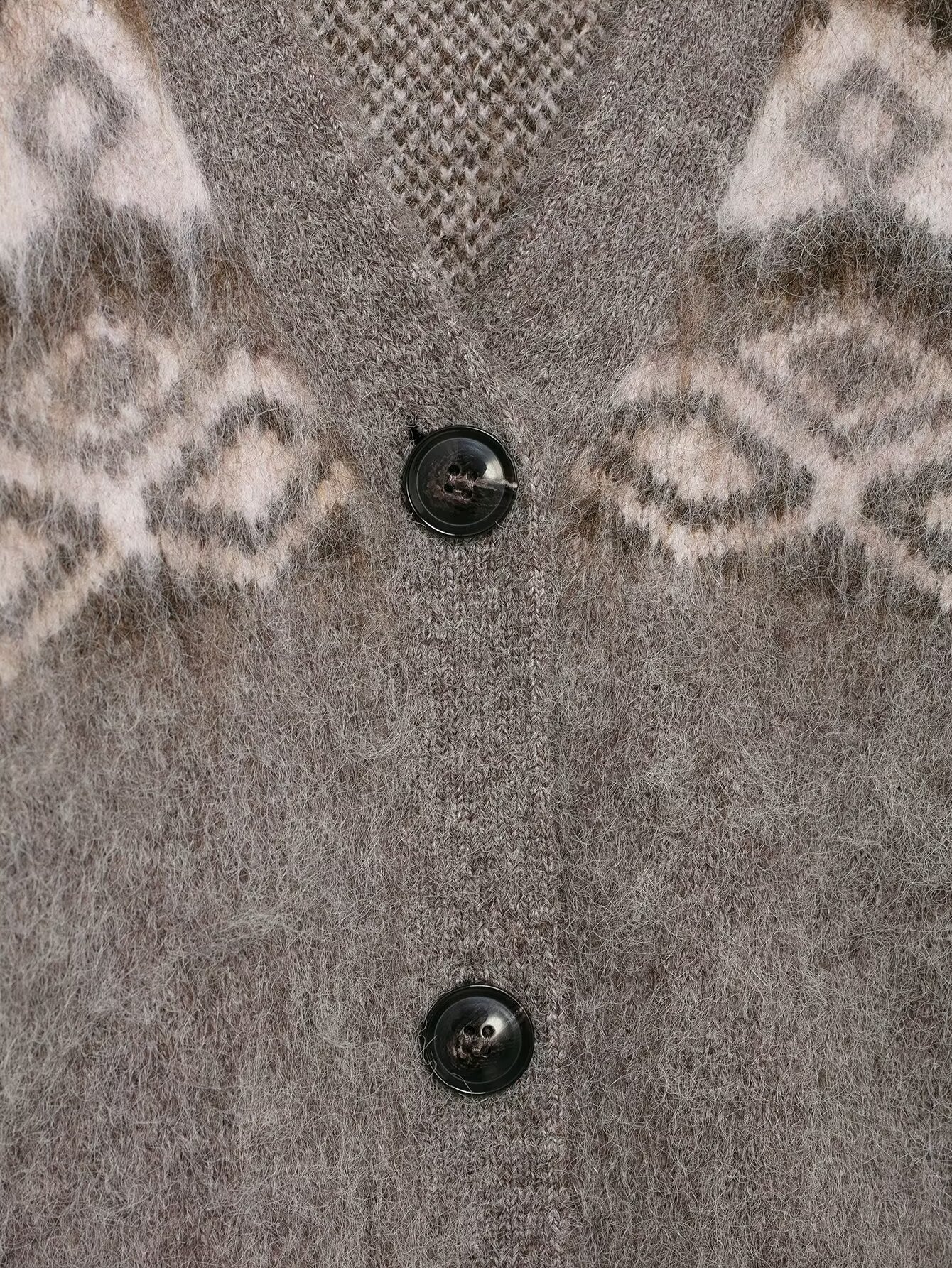 Elegant Jacquard Knitted Coat