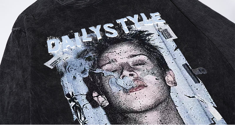 Long Sleeve Vintage Oversize Loose T-Shirt