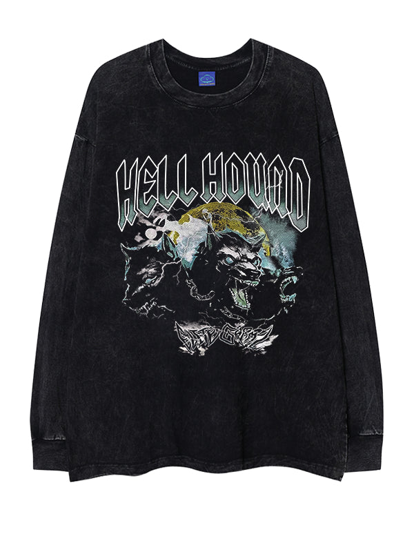 Cool Long Sleeve Hip Hop Vintage Oversize Loose T-Shirt
