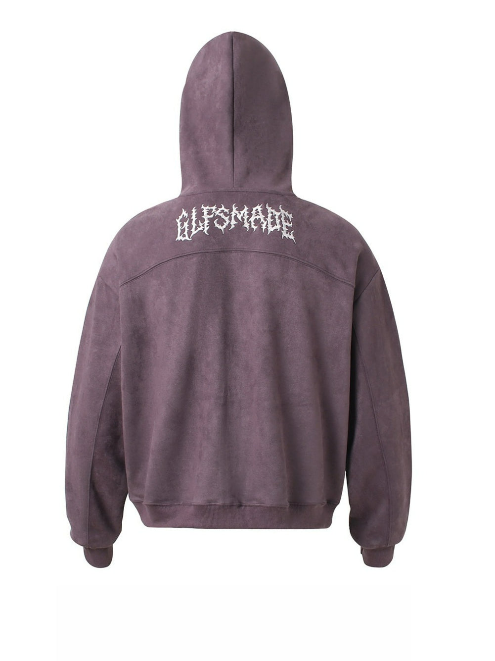 Hiphop Embroidered Letter Loose Cardigan Hooded Coat