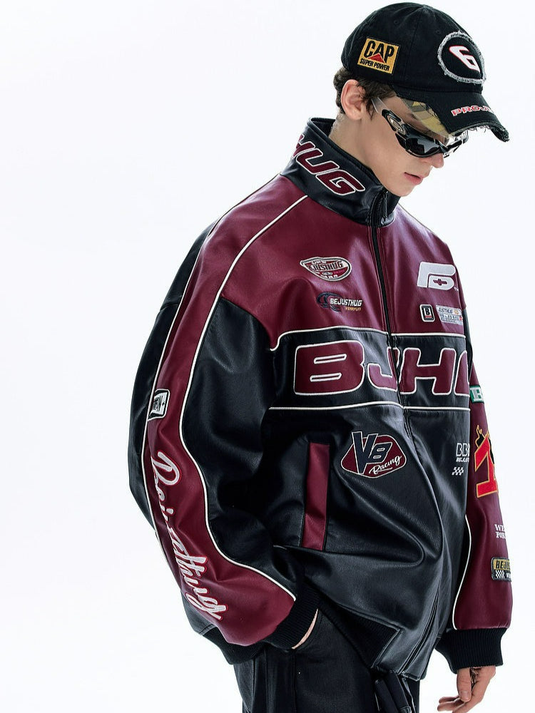 Red Biker Suit Leather Jacket