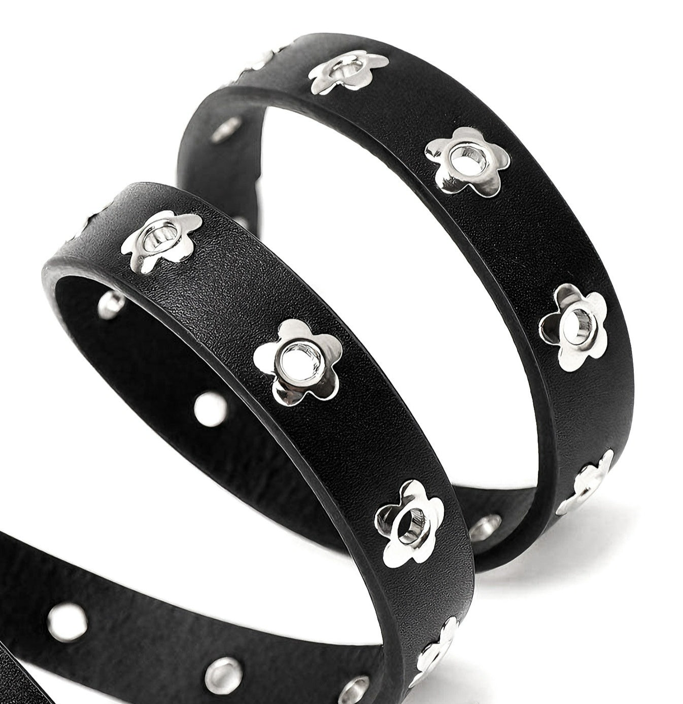 Flower Rivet Punk Style Y2k