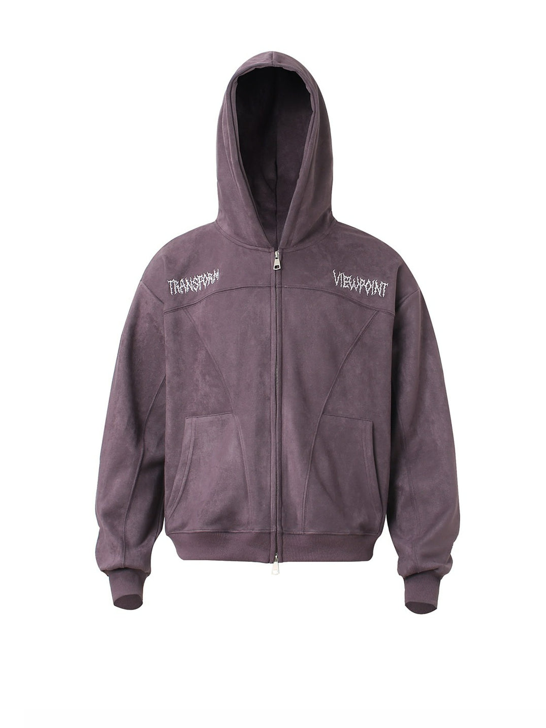 Hiphop Embroidered Letter Loose Cardigan Hooded Coat