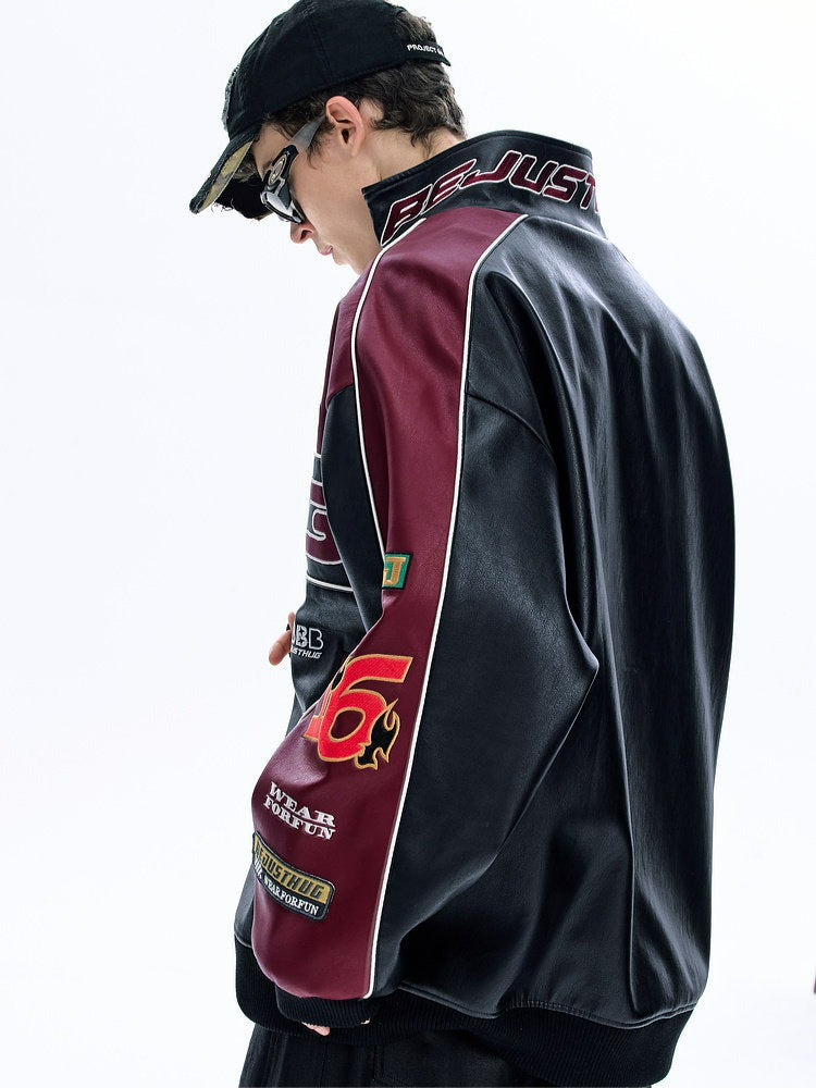 Red Biker Suit Leather Jacket