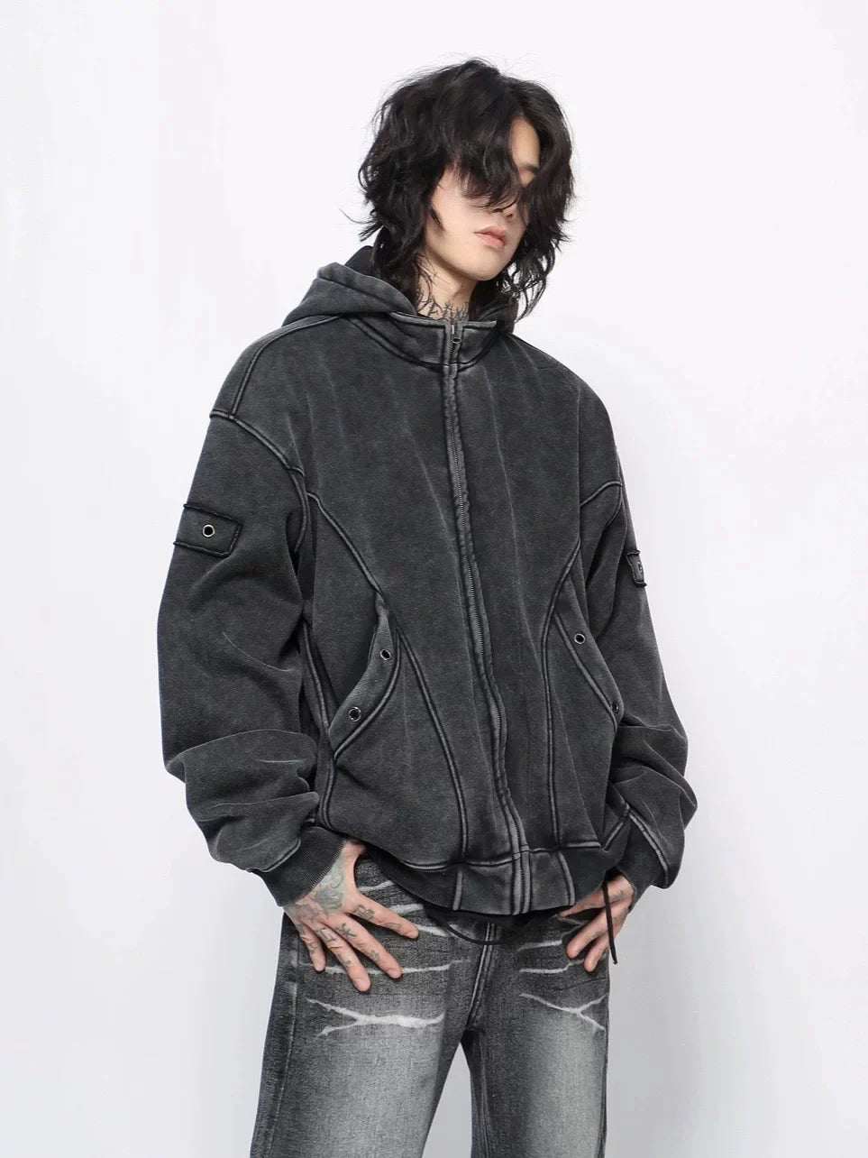 Pockets Hooded Coat