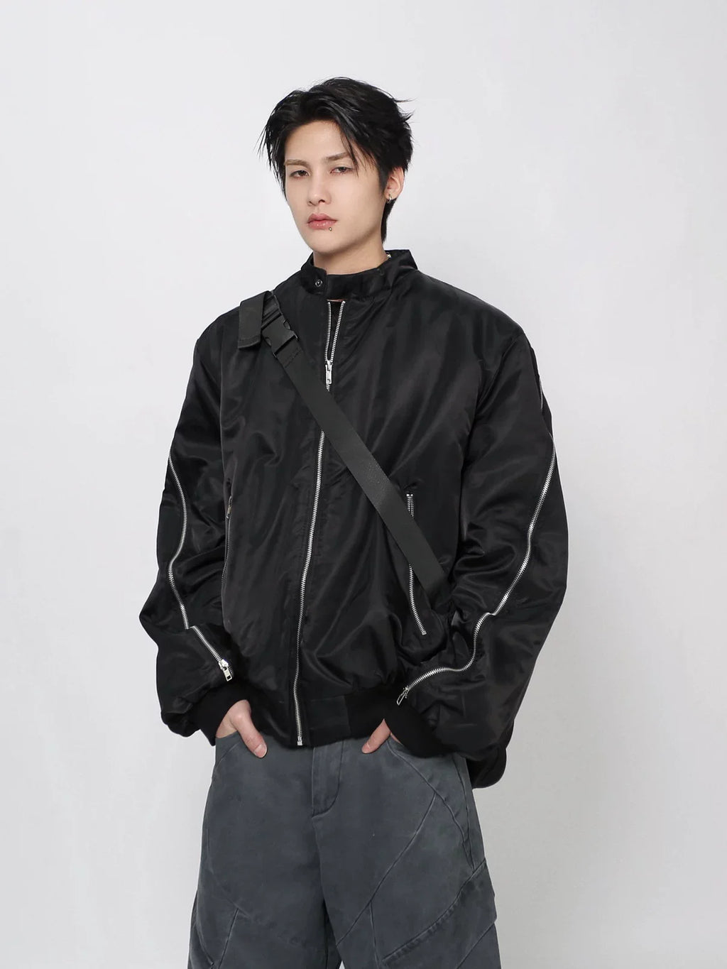 Vintage Zip Pilot Cotton Jacket