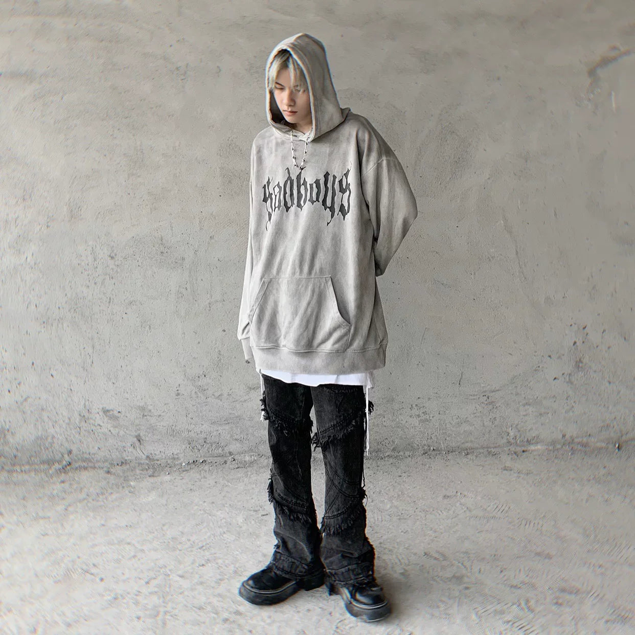 Vintage Gothic Cross Print Hoodies