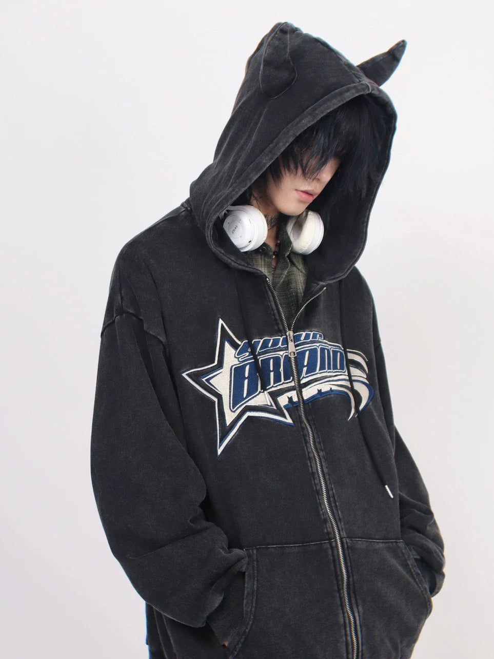 Vintage Demon Hooded Cardigan