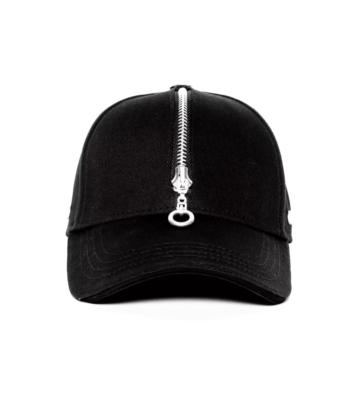 High Street Style Zipper Black Cap Hat