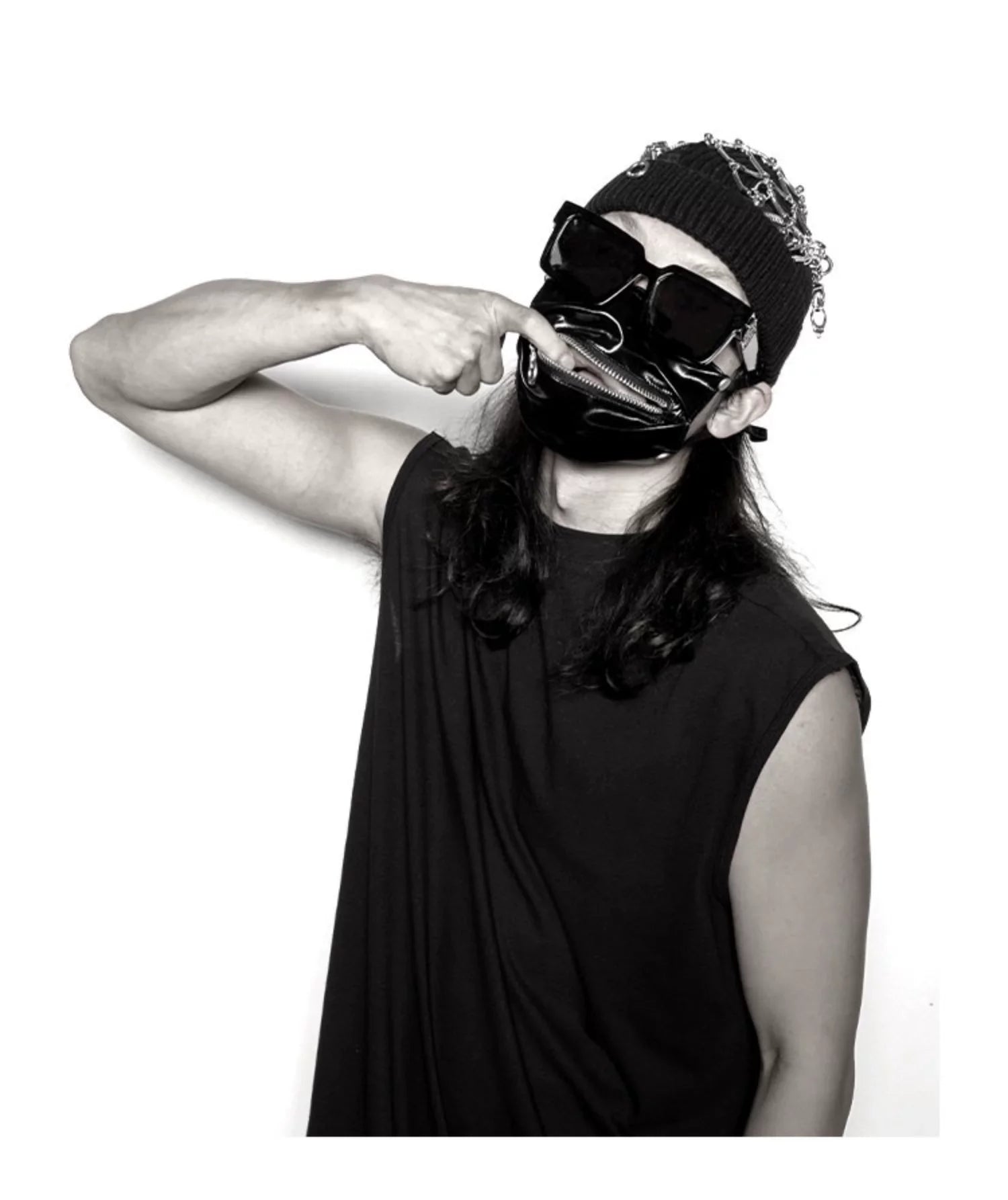 Zipper Black Mask