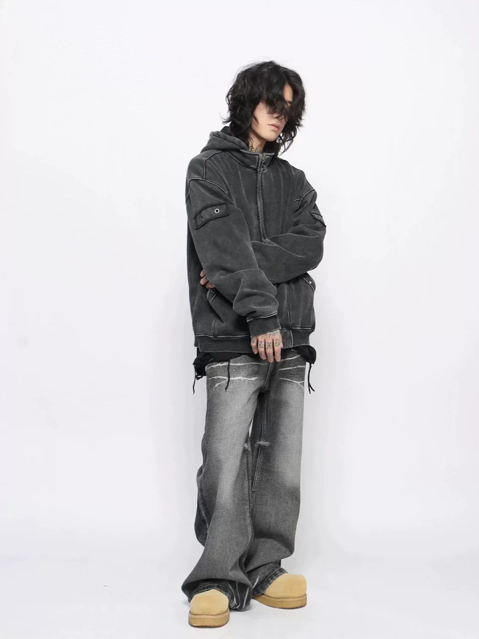Pockets Hooded Coat