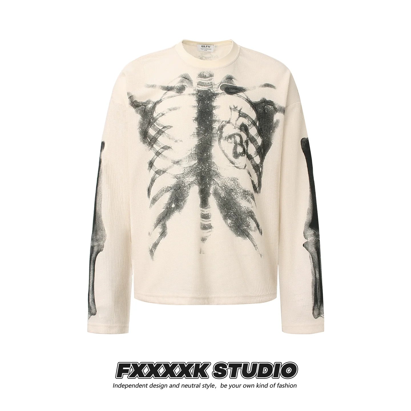 Skull Print Long-sleeved T-shirt