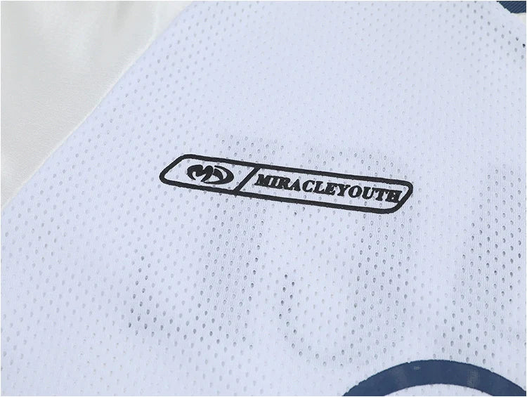 Vintage Jersey V-neck Mesh Short-sleeved T-shirt