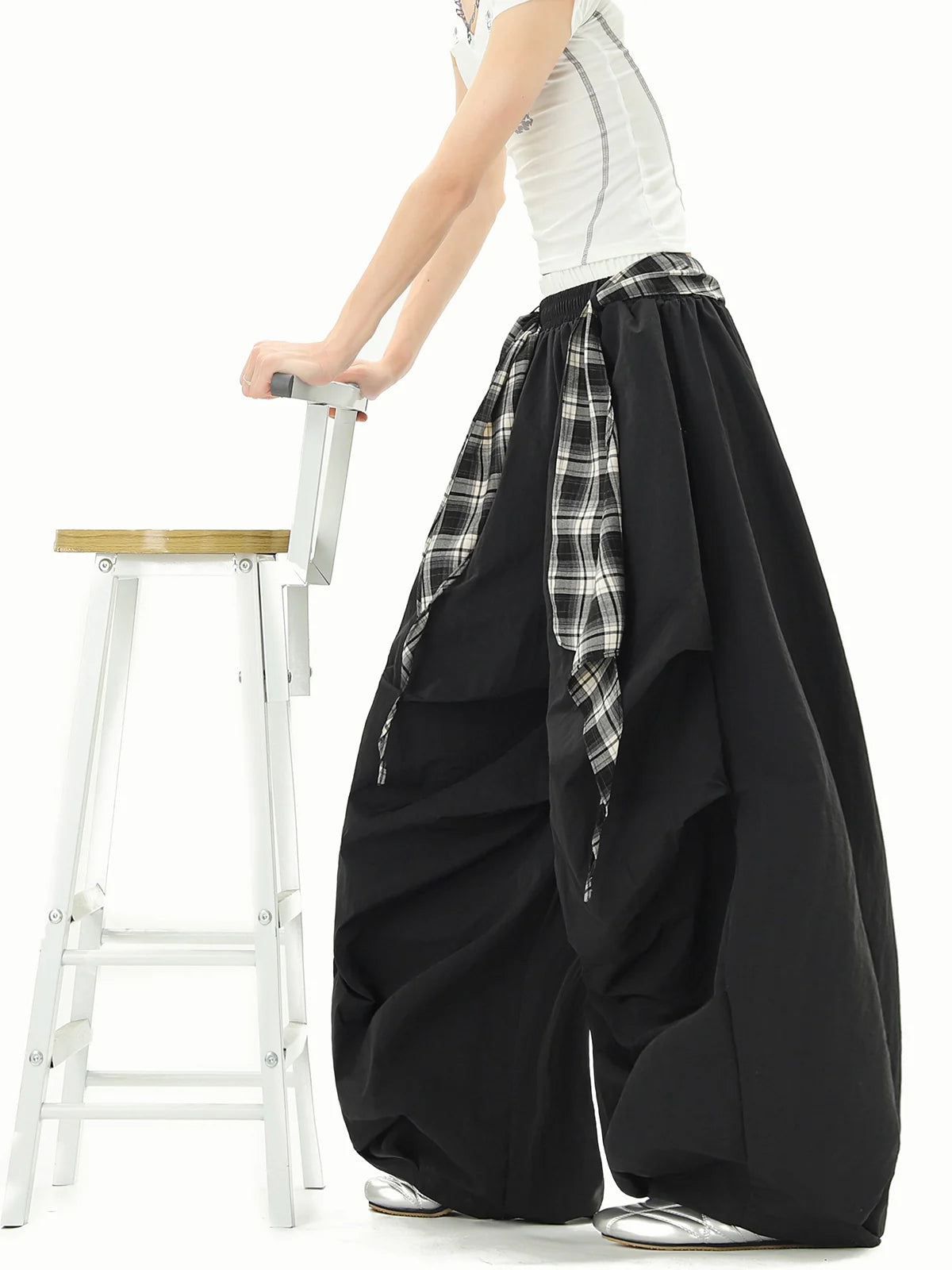 Hip Hop Stacked Wide-leg Slacks Sweatpants