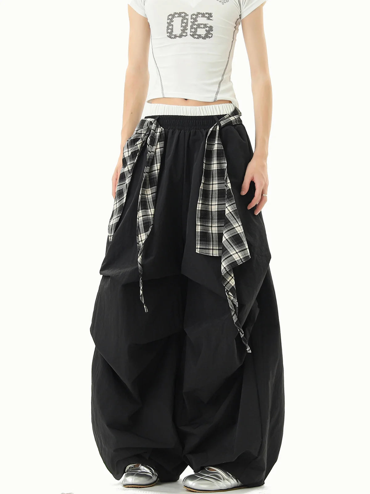 Hip Hop Stacked Wide-leg Slacks Sweatpants
