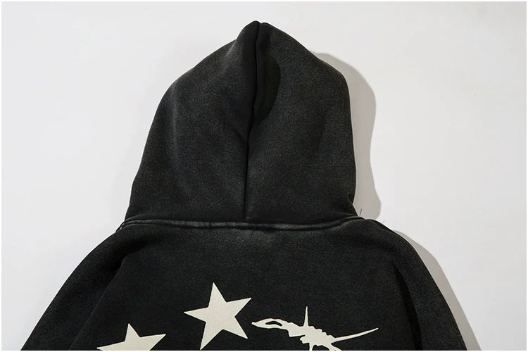 Vintage Print Hoodies