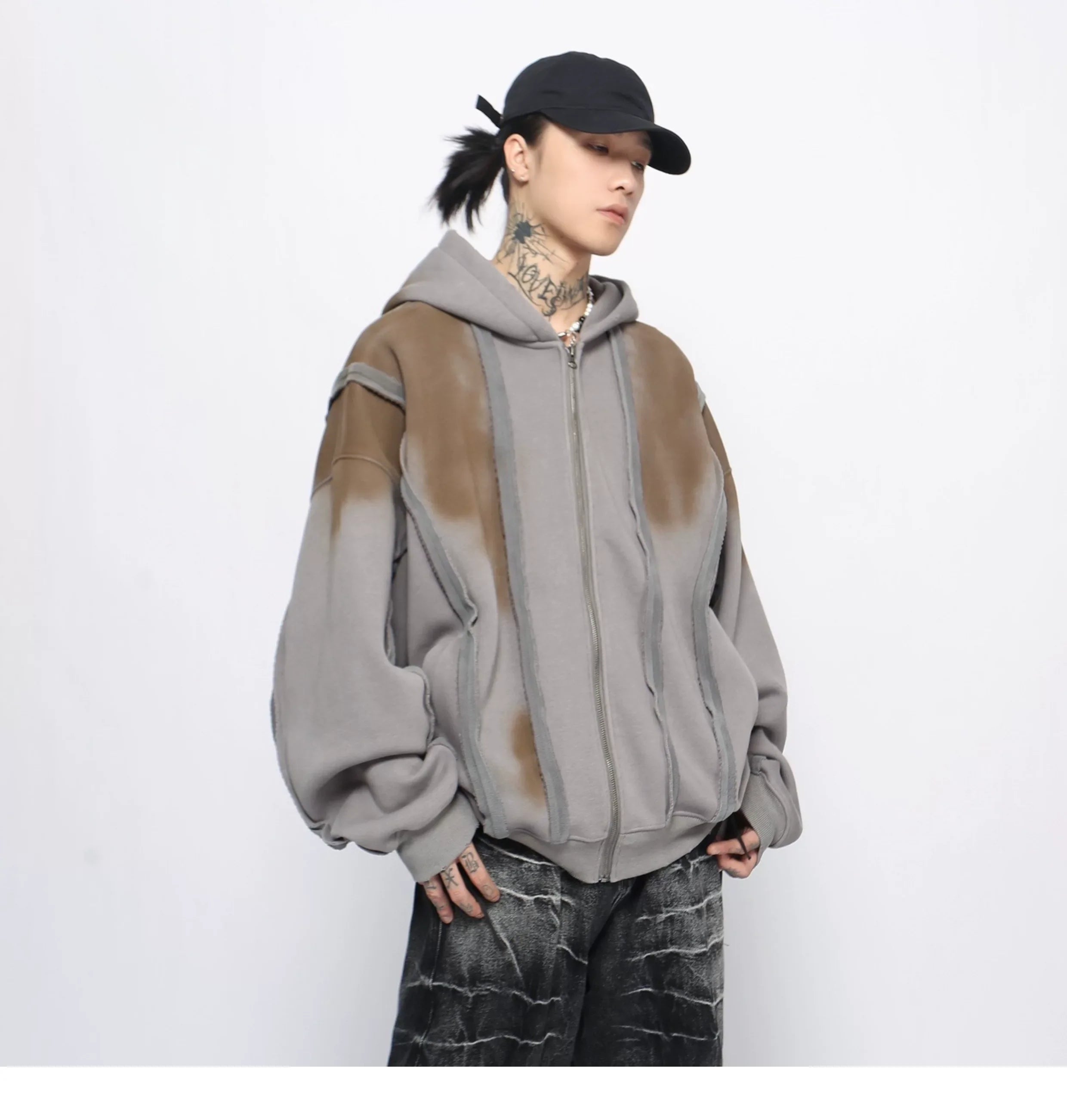 Vintage Zip Hooded Coat