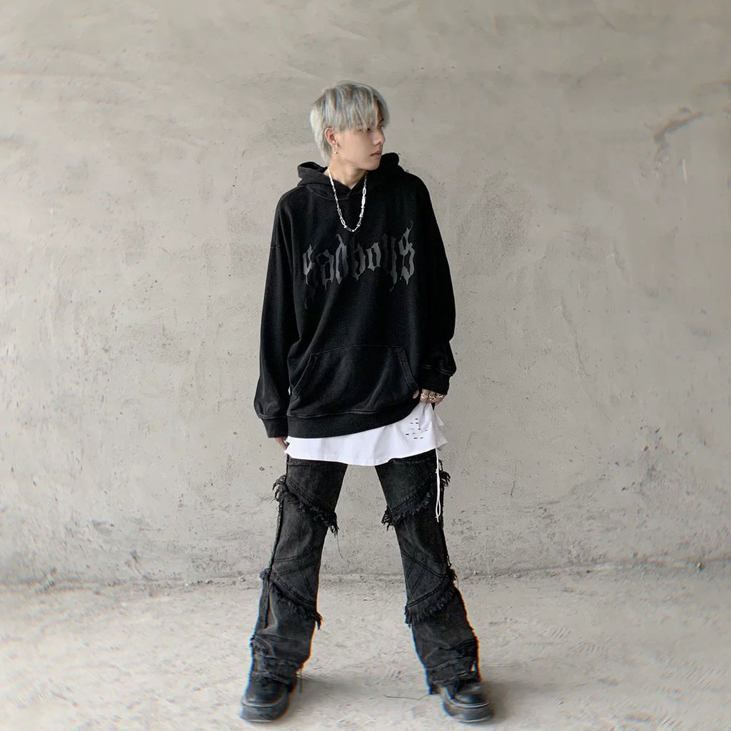 Vintage Gothic Cross Print Hoodies