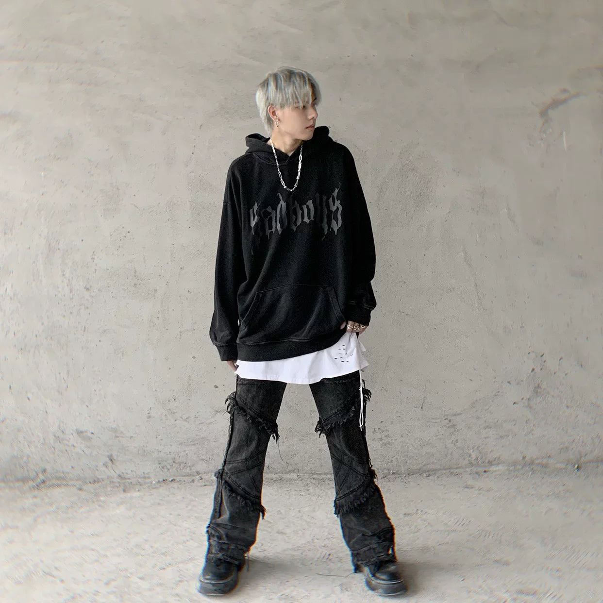 Vintage Gothic Cross Print Hoodies