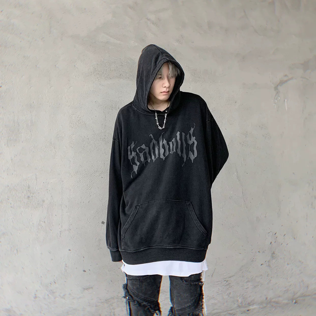 Vintage Gothic Cross Print Hoodies