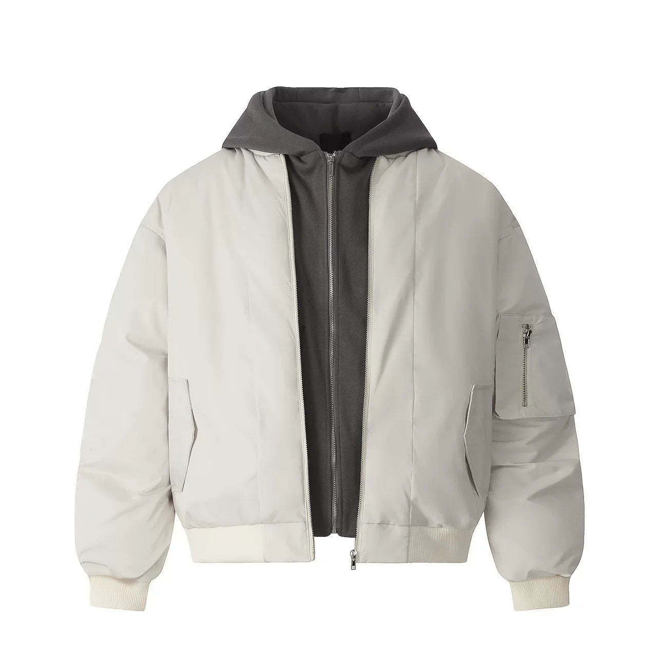 Winter Thickened Hooded Bomber Jacket Padded Jacket