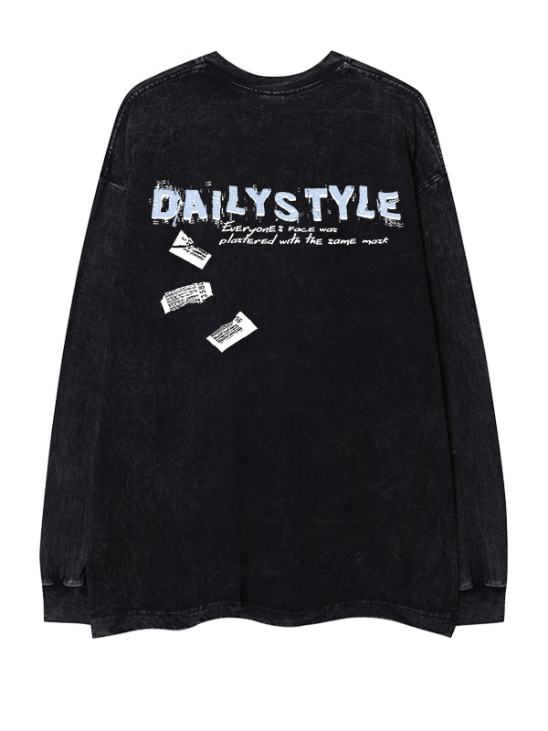 Long Sleeve Vintage Oversize Loose T-Shirt