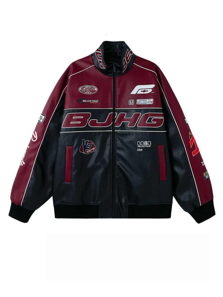 Red Biker Suit Leather Jacket