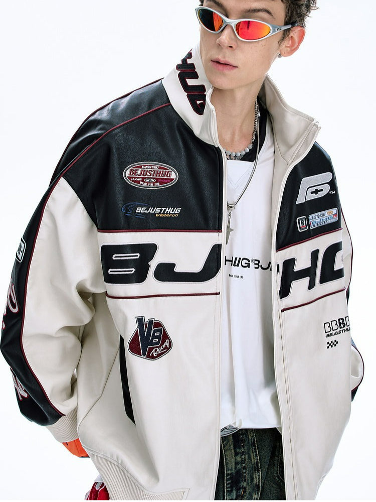 Red Biker Suit Leather Jacket