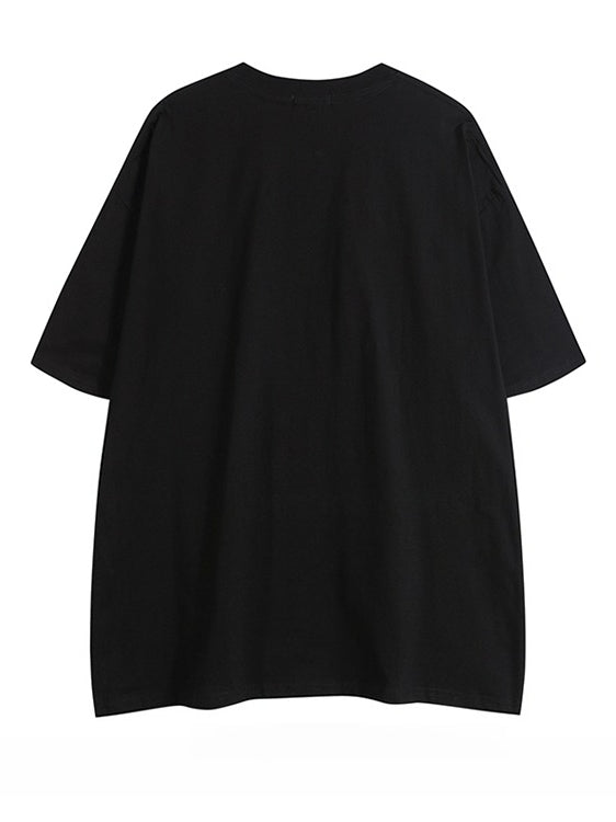 Graffiti Letter Loose Short Sleeve T-Shirt