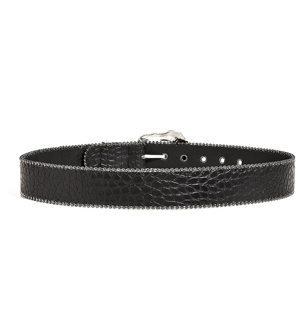 Crocodile Pattern Black Belt