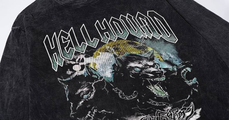 Cool Long Sleeve Hip Hop Vintage Oversize Loose T-Shirt