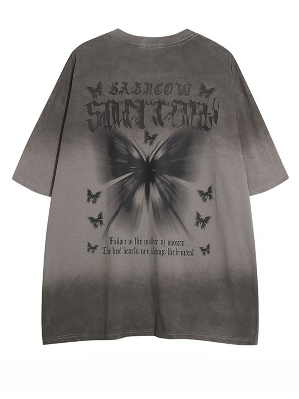 Butterfly Print Short-sleeved T-shirt